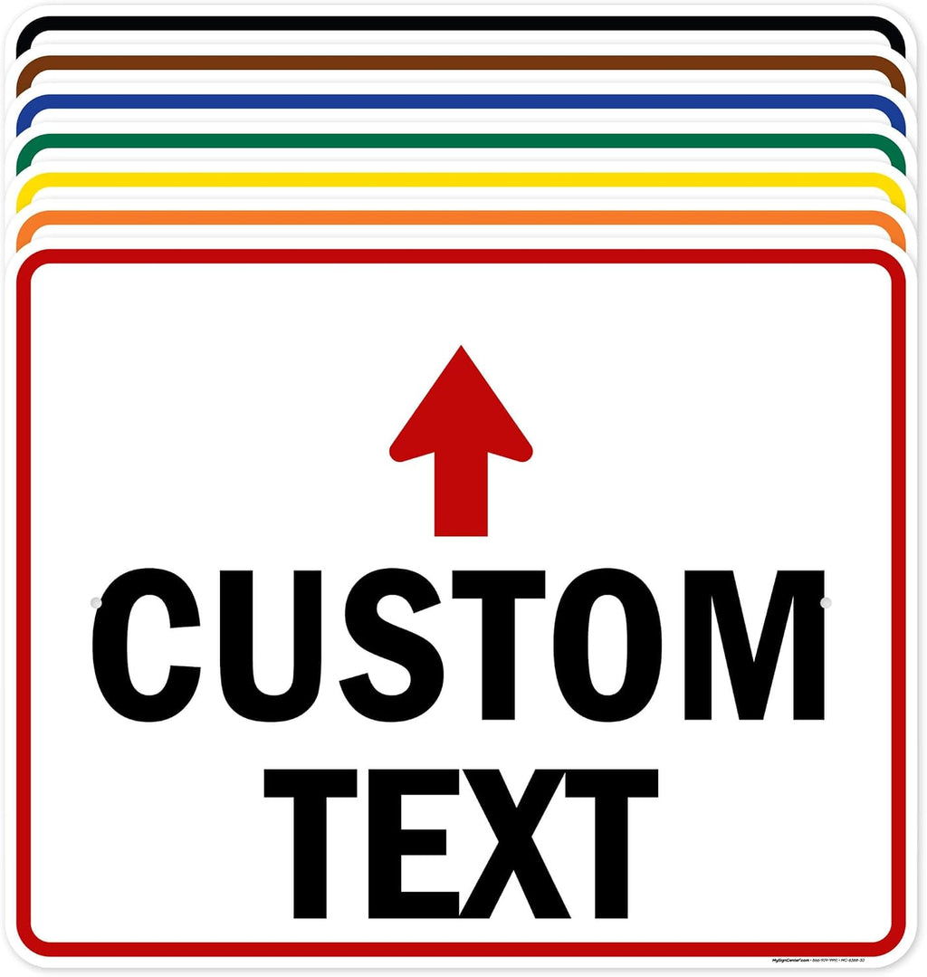Custom Arrow, Custom Directional Sign, Up Arrow, 24x30 Inches, Rust Free .063