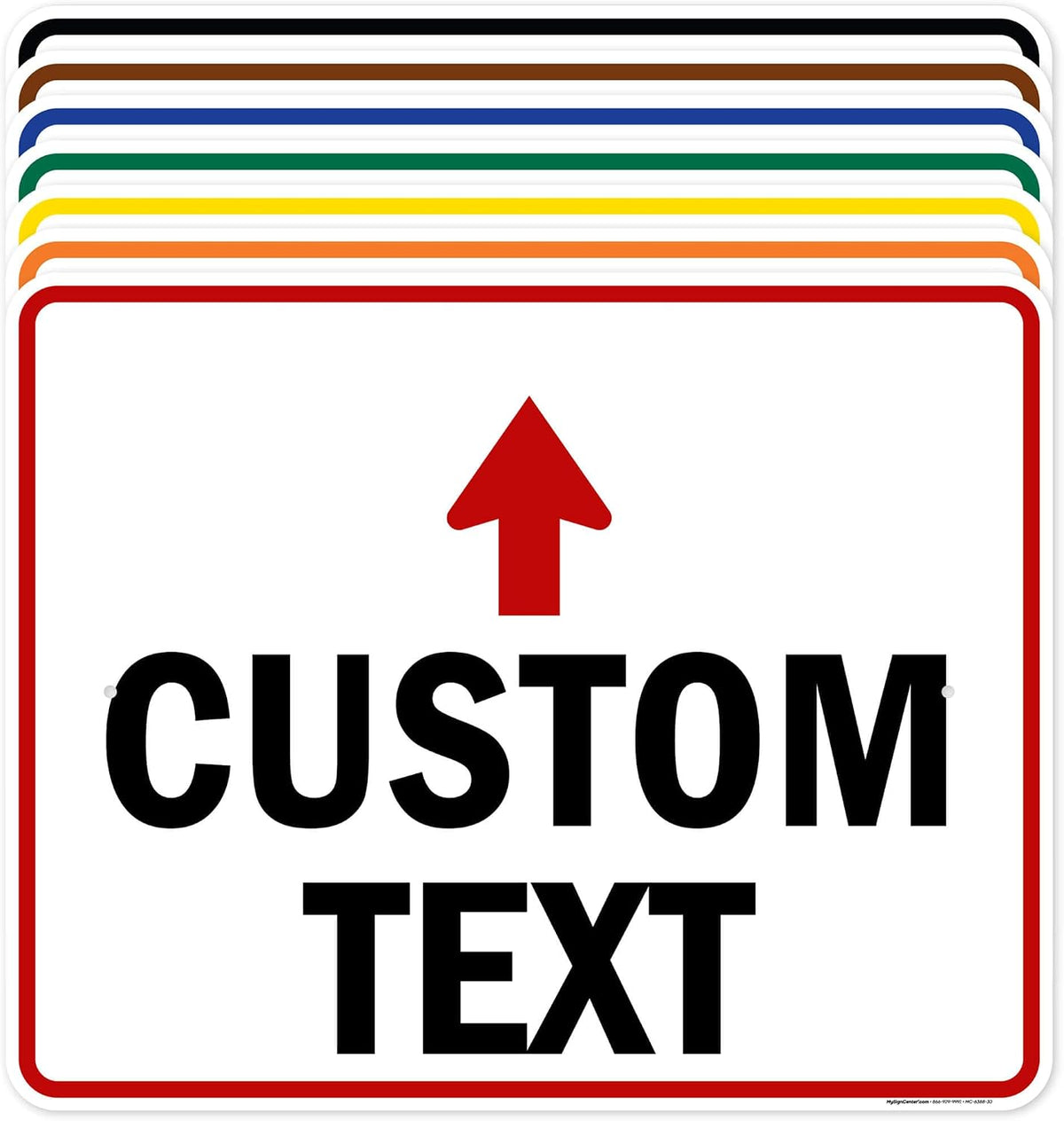 Custom Arrow, Custom Directional Sign, Up Arrow, 24x30 Inches, Rust Free .063