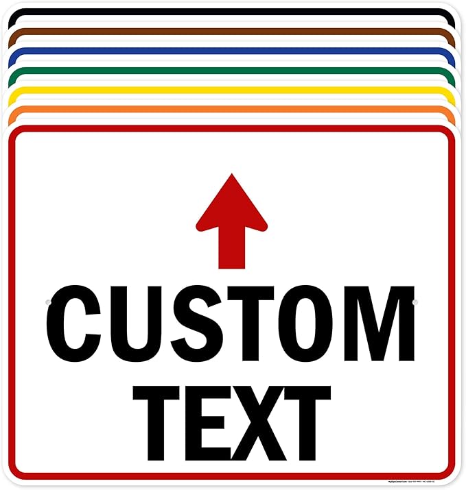 Custom Arrow, Custom Directional Sign, Up Arrow, 24x30 Inches, Rust Free .063 by MySignCenter