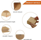 PHAREGE 4x4x2 inch Shipping Boxes Bulk 25 Pack Brown, Tab Lock Tuck Top Mailer - Image 4