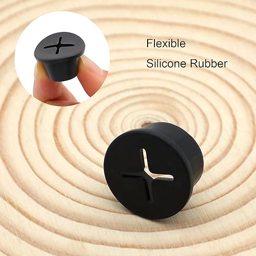 Desk Grommet, 3/4 Inch Flexible Rubber Grommets, Silicone Cable Cord Grommet - Image 3