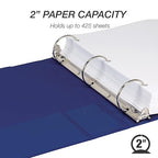 Samsill 2 Inch 3 Ring Binder, Made in USA, Economy Round Ring, 425 Sheet - Image 3