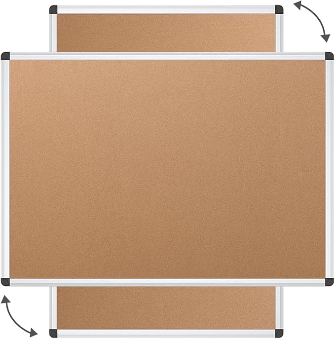 VIZ-PRO Large Cork Bulletin Board, 72 X 48 Inches, Wall-Mounted Corkboard - Image 3