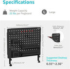 PEGZONE Clamp-on Desk Pegboard, Desk Organizer - Image 6