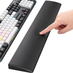 Silicone Wrist Rest for Full-Sized Mechanical Keyboards - Honeycomb Anti-Slip Base, 17.6-Inch Palm Support for Ergonomic Typing and Pain Relief (Ivory White, 17.6)