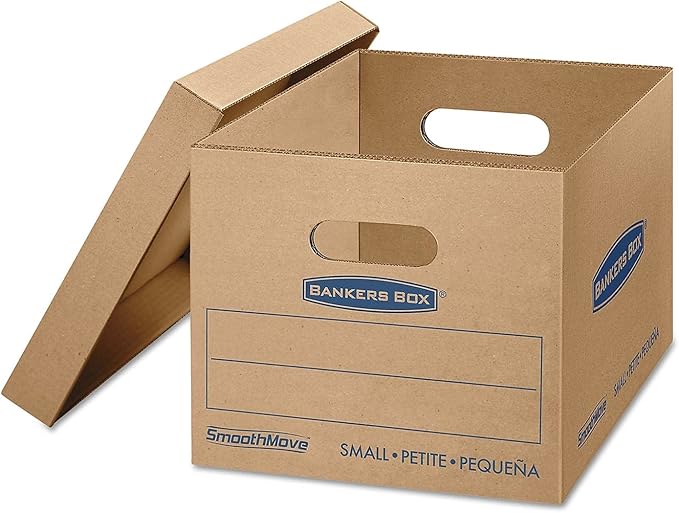 Bankers Box Small Classic Moving Box 20 Pack, Reinforced Handles, Tape-Free - Image 2