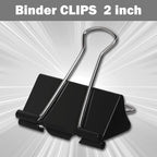 2 Inch Extra Large Binder Clips 48 Pack, Jumbo Paper Clips, Big Paper Clamps - Image 5