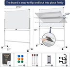 Large Dry-Erase Rolling Magnetic Whiteboard - Image 2