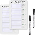 2-Pack Magnetic Dry Erase Checklist Board – Reusable Whiteboard Task Planner by SENWHAL