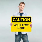 Custom OSHA Style Caution Sign 18" x 24" Aluminum Sign, Customizable "Your Text - Image 2