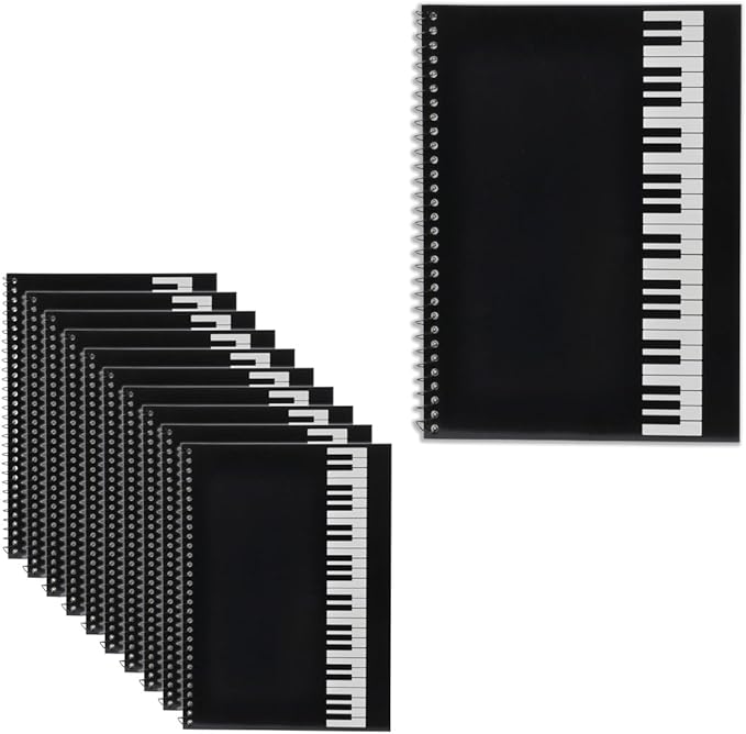 10 Pcs Music Notebook, Music Staff Notebook, 50 Sheets/100 Pages Blank Sheet by Unknown