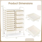 DORTALA 15-Drawer Rolling Storage Cart - Image 3