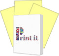 Print It - Vellum Bristol Colored Cardstock Cover Paper, 67 Lb, 8.5" X 11” by Unknown
