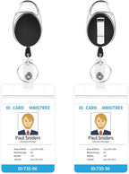 2 Pack ID Badge Holder, Badge Holder Retractable Clip by moeverEx