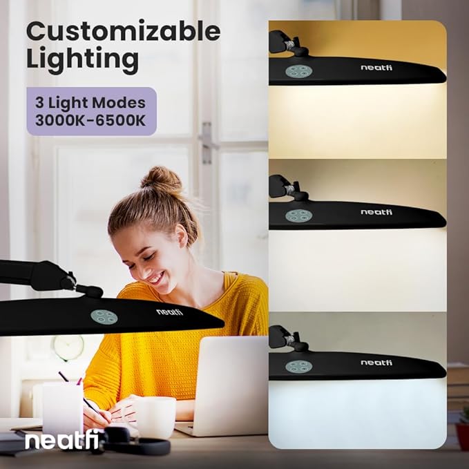 Neatfi Elite HD XL Task Lamp, 3 Adjustable Light Modes, 22 Inches Wide - Image 4