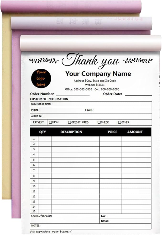 Custom Invoice Book in 3-Part /2-Part Receipt Book - Image 8