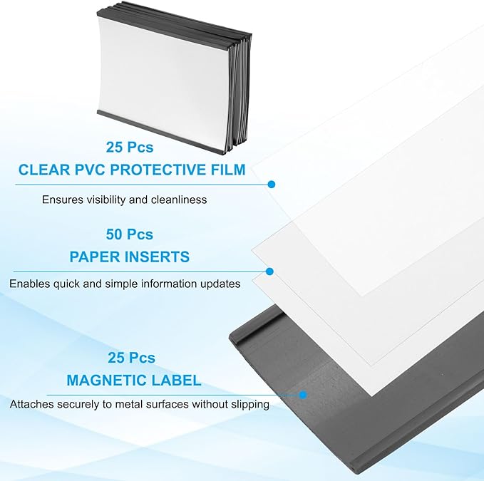 PATIKIL Magnetic Label Holder 4" x 3" - Image 3