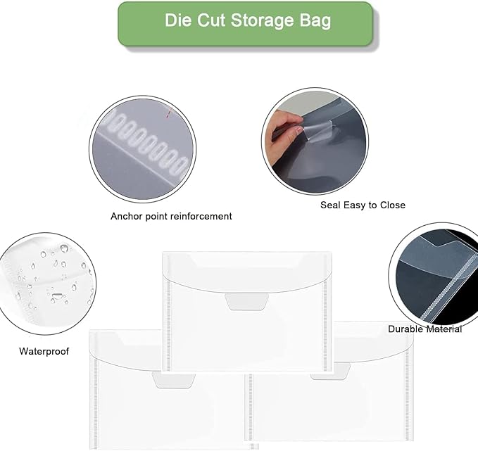 BROTOSPAC 48 PCS Clear Stamps Storage Panels, Resealable Die Cut Storage Bag - Image 3
