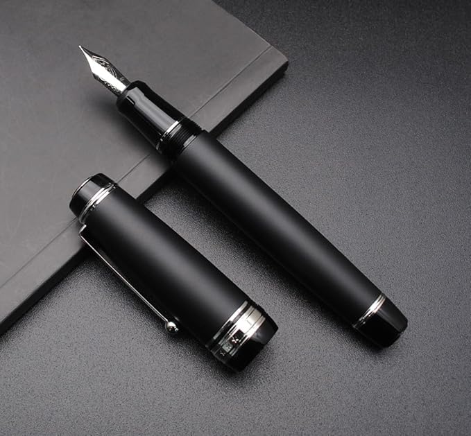 xixixiaozhu Metal Big Fountain Pen Set Medium Nib 0.7mm, Includes Ink Refill - Image 2