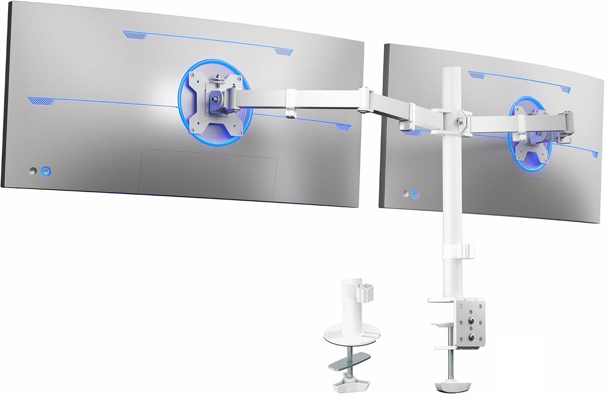 VIVO Dual Ultrawide Monitor Desk Mount, Heavy Duty Fully Adjustable Steel Stand