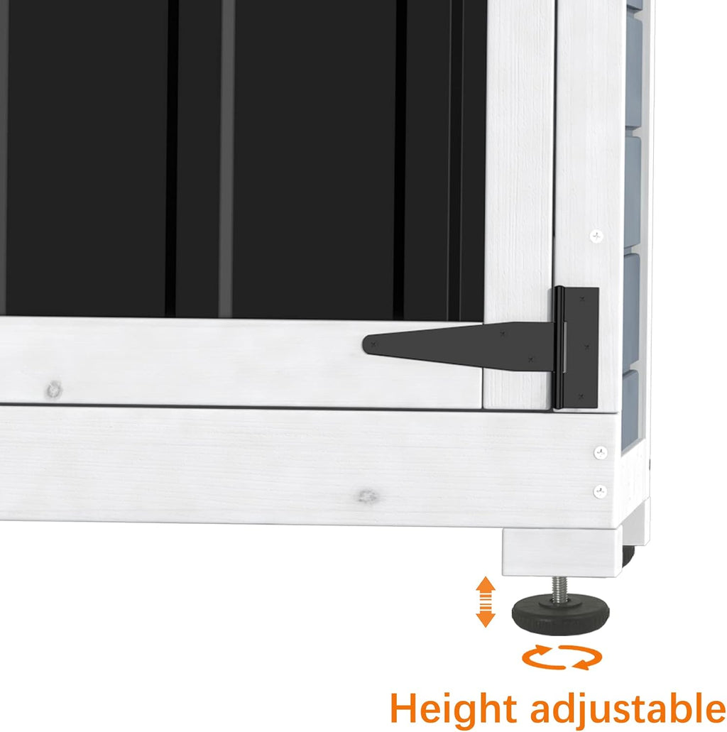 gdlf outdoor storage cabinet, wood & metal garden on a desk or shelf