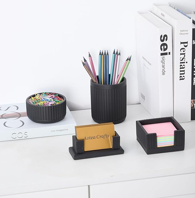Set of 4 - Concrete Desk Accessories - Image 9