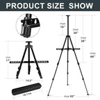 AROIC 4 Pack Art Painting Display Easel Stands, Portable Adjustable Aluminum - Image 3