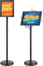 RedChili 2 Pack Sign Holder Stand 8.5x11 Inch, Adjustable Floor Standing Sign by RedChili