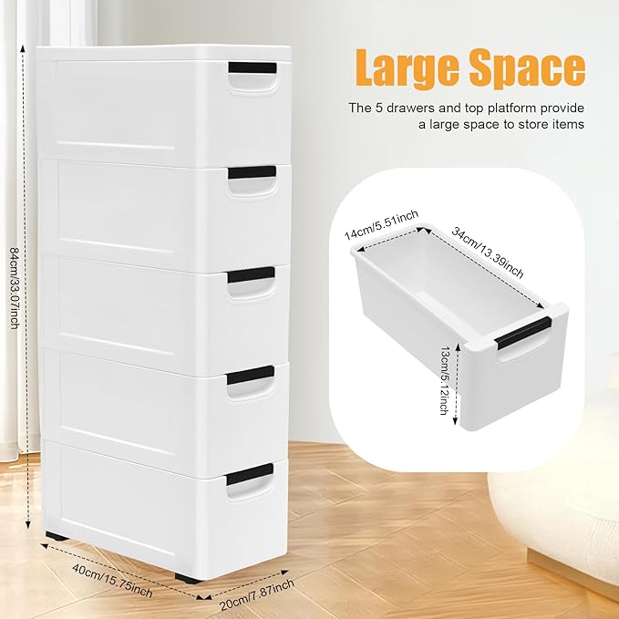 YARDOMGAR 5-Drawer Storage Cabinet - Image 5
