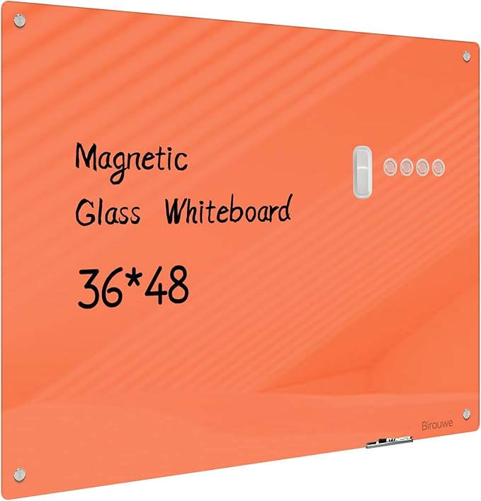 Magnetic Glass Whiteboard by Unknown