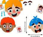 Children's Felt Expression Face DIY Activity Toy, Children's Social Emotional - Image 2