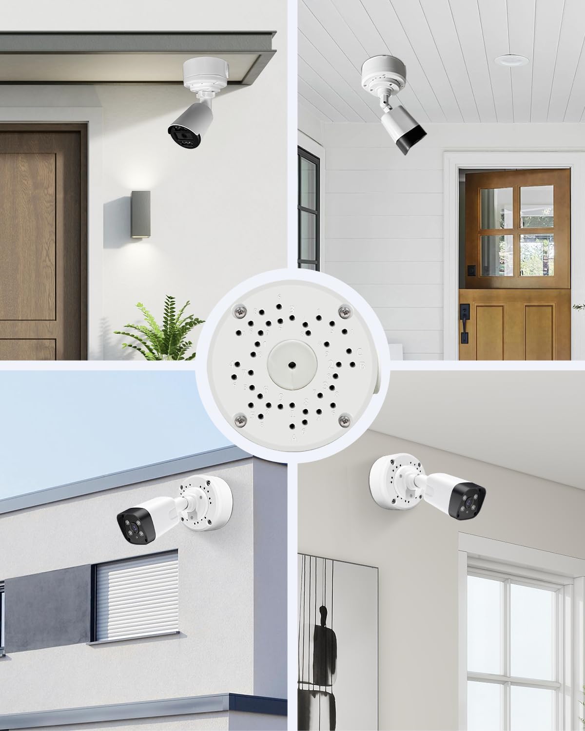 Universal Security Camera Junction Box, Aluminum Hide Cable Junction Boxes