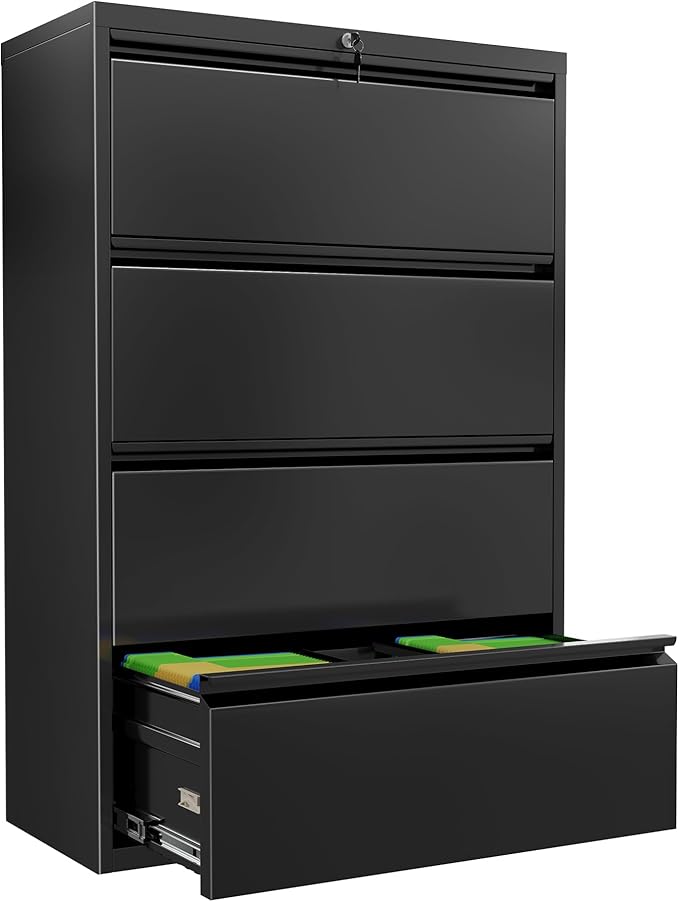 INTERGREAT 4 Drawer File Cabinet, Lateral File Cabinet by INTERGREAT