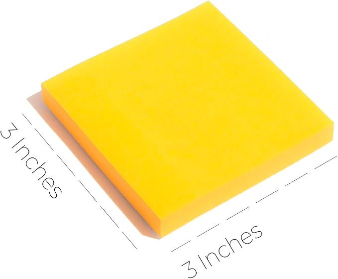 Infiniko Sticky Notes 3x3 Inch, 1200 Sheets, 6 Bright Color Sticky Pads - Image 6