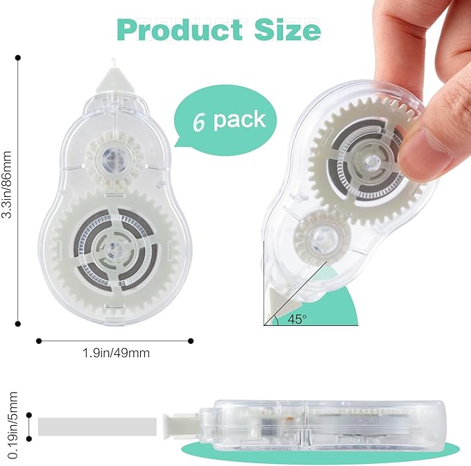 M&G White Correction Tape, 39.37 Ft/Pack, - Image 2