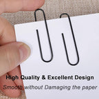 Vinaco Paper Clips Black, Durable & Rustproof, Coated Paperclip Great - Image 4