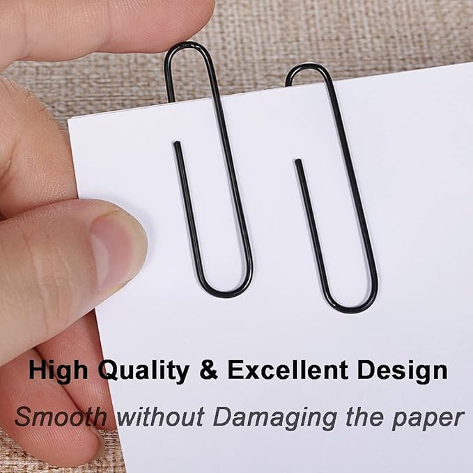 Vinaco Paper Clips Black, Durable & Rustproof, Coated Paperclip Great - Image 4