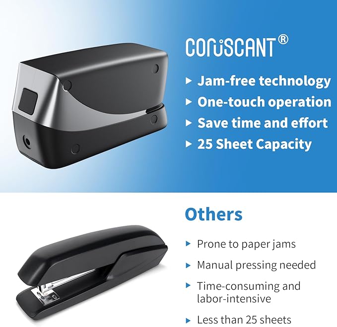 Coruscant Electric Stapler, Heavy Duty Desktop Stapler, Includes 2000 Staples - Image 7