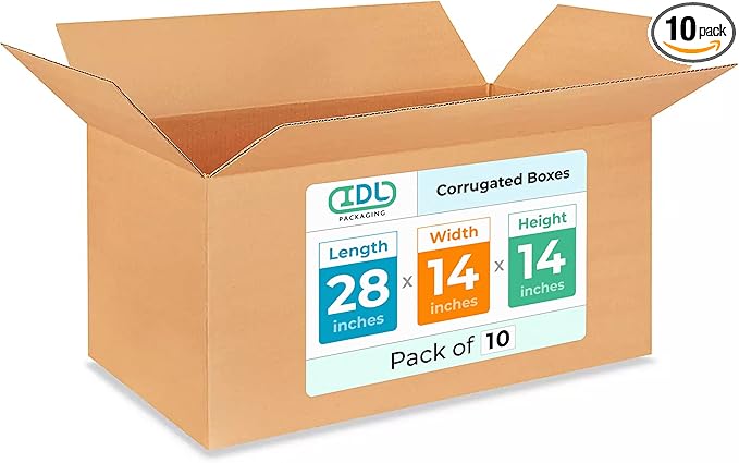 Extra Large Shipping & Moving Boxes 28x14x14 inches by IDLPackaging