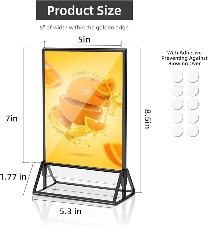 PPH-Sisy Acrylic Sign Holder 5x7 Display Stand, Acrylic Frames - Image 4