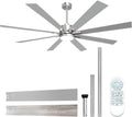 hykolity 72 inch modern flush mount large nickel, main product view