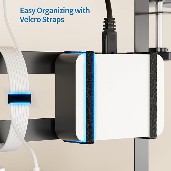 YECAYE Under Desk Cable Management Tray, All-Metal Clamp-Mount Cable Management - Image 5