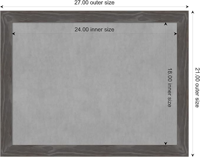 Amanti Art Grey Framed Magnetic Board 21x27 Medium Vision Board - Image 4