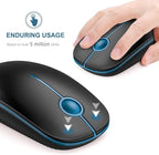 Vssoplor Wireless Mouse, 2.4G Slim Portable Computer Laptop Mouse - Image 3