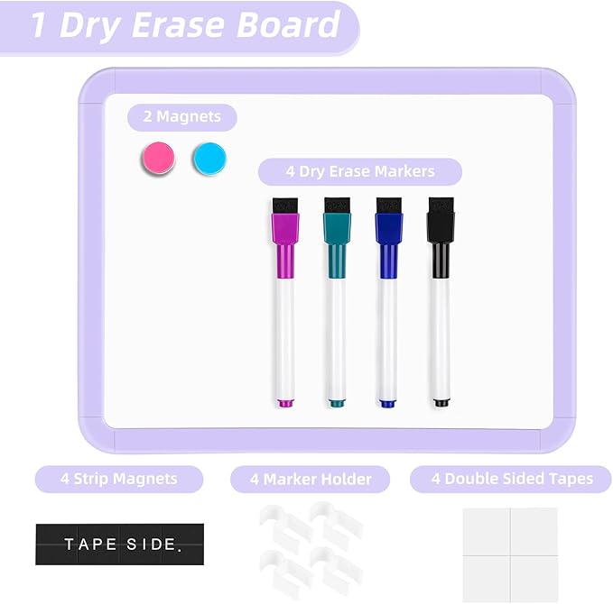 VUSIGN Small White Board Dry Erase, 8.5'' x 11'' Magnetic Dry Erase Board - Image 6