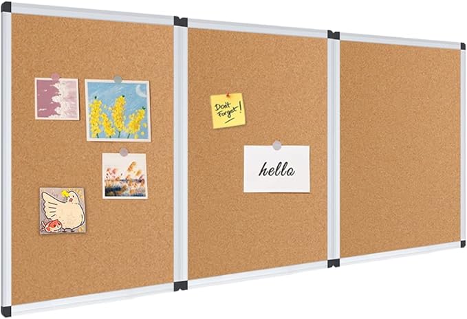 VIZ-PRO Cork Notice Board, 24 X 18 Inches, 3 Pack by VIZ-PRO