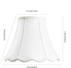 White Bell Scalloped Lamp Shade 5'' Top x 10'' Bottom x 8.3'' Slant Height x - Image 2