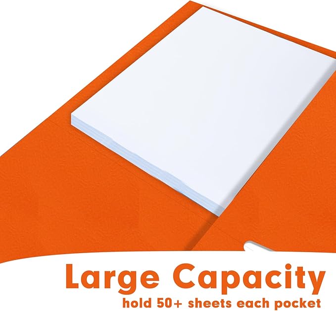 Two Pocket Folders, RAZCC 50 Pack 2 Pocket Folders Fit Letter Size Paper - Image 5