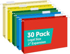 HERKKA Extra Capacity Legal Size Hanging File Folders, 30 Pack Reinforced Legal by HERKKA