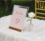 8.5 x 11 Menu Holder, Acrylic Table Menu Stand, Classic Wooden Sign Holder - Image 8